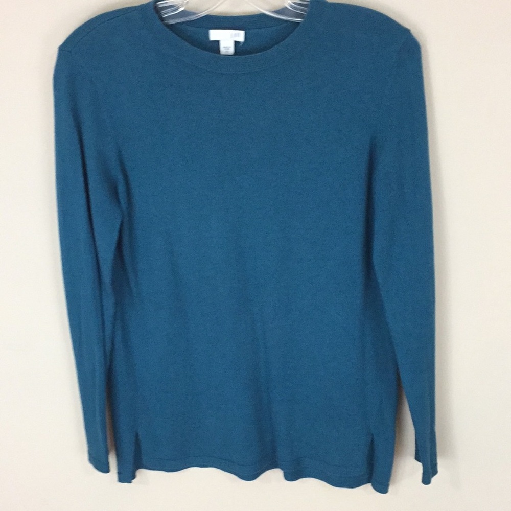 J Jill Turquoise Crew Neck Sweater Size XS